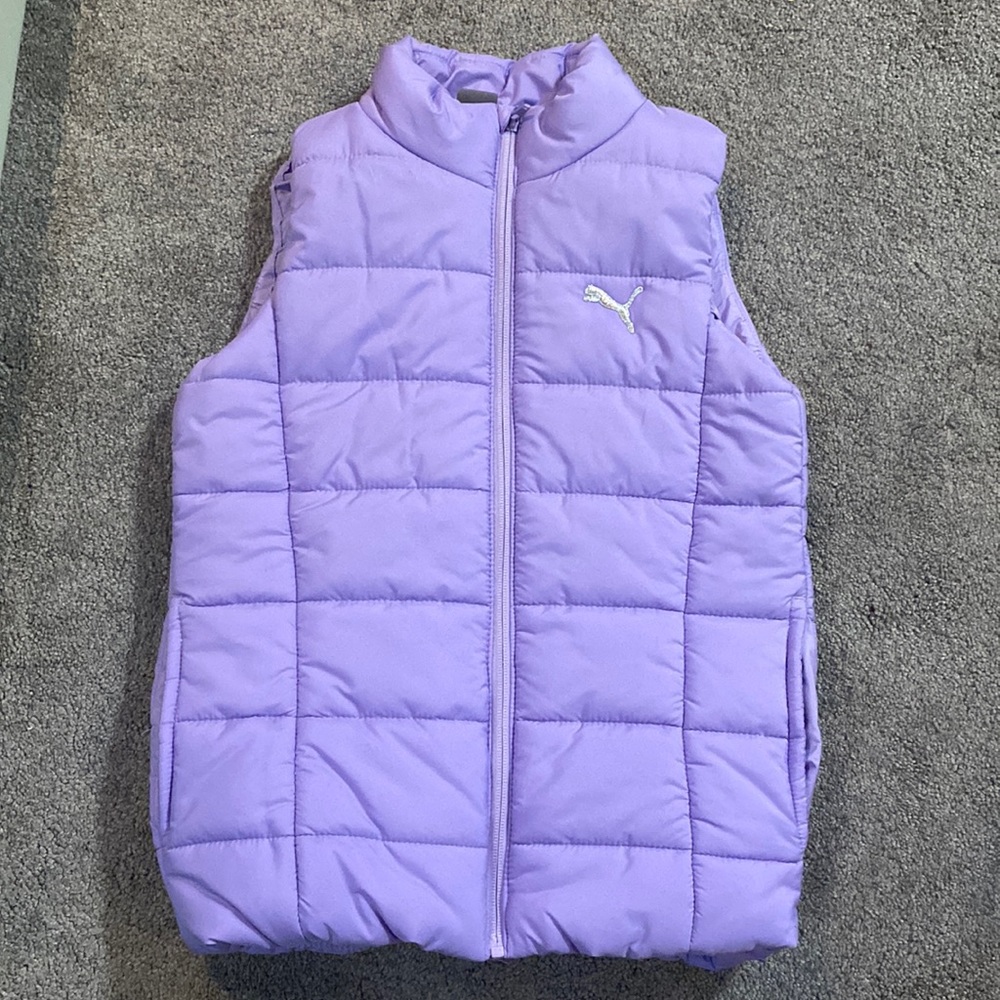 Girls light purple PUMA vest.  Size M (10/12)